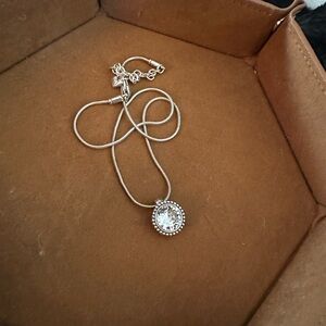 Brighton Silver Crystal Pendant Necklace